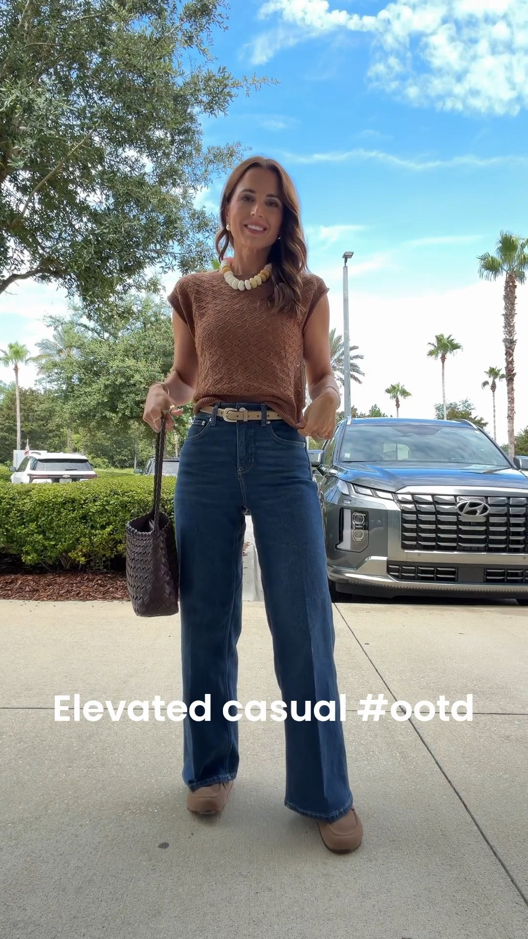 Elevated casual outfit. Mom outfit. Everyday outfit. Summer outfit. XS in sweater top and XS petite in wide-leg jeans. Rothy’s The Penny Clog! Whole sizes only - I’m a 6.5 and sized down to a 6 per reviews! Machine washable clogs! Feels like walking on a cloud. Fall outfits. Fall style.

#LTKootd #LTKPetite #LTKWorkwear