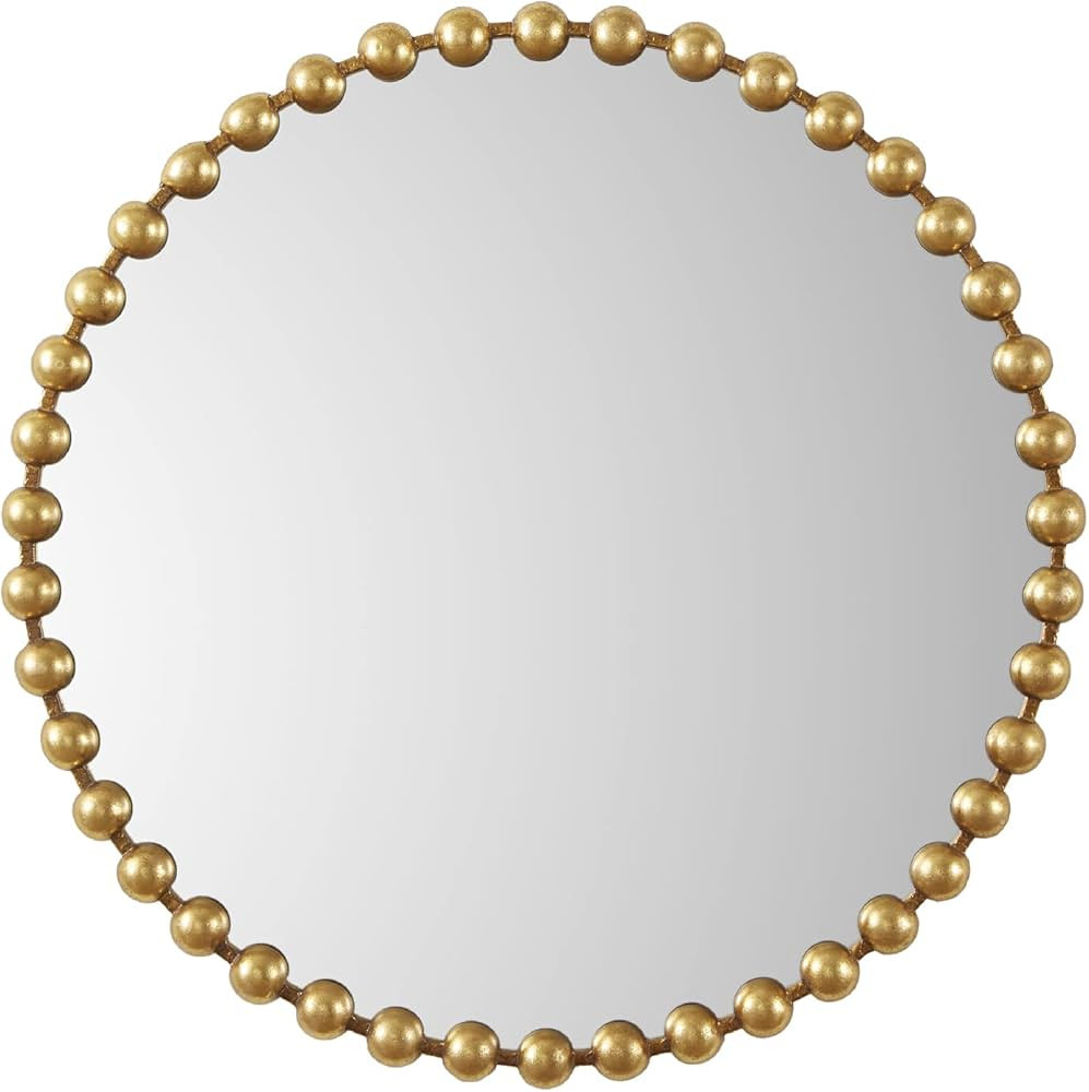 MADISON PARK SIGNATURE Wall Décor Marlowe Metal Spherical Frame Round Mirror for Living Room - Home  | Amazon (US)