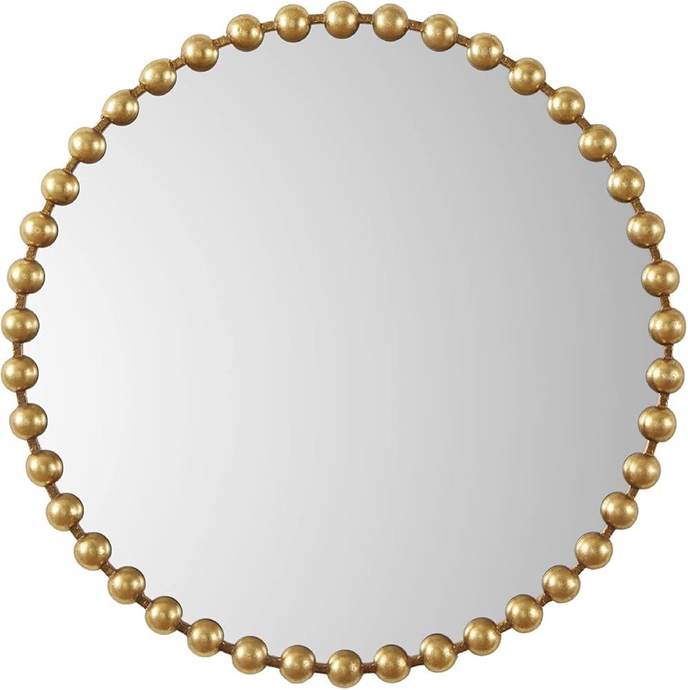 MADISON PARK SIGNATURE Wall Décor Marlowe Metal Spherical Frame Round Mirror for Living Room - H... | Amazon (US)