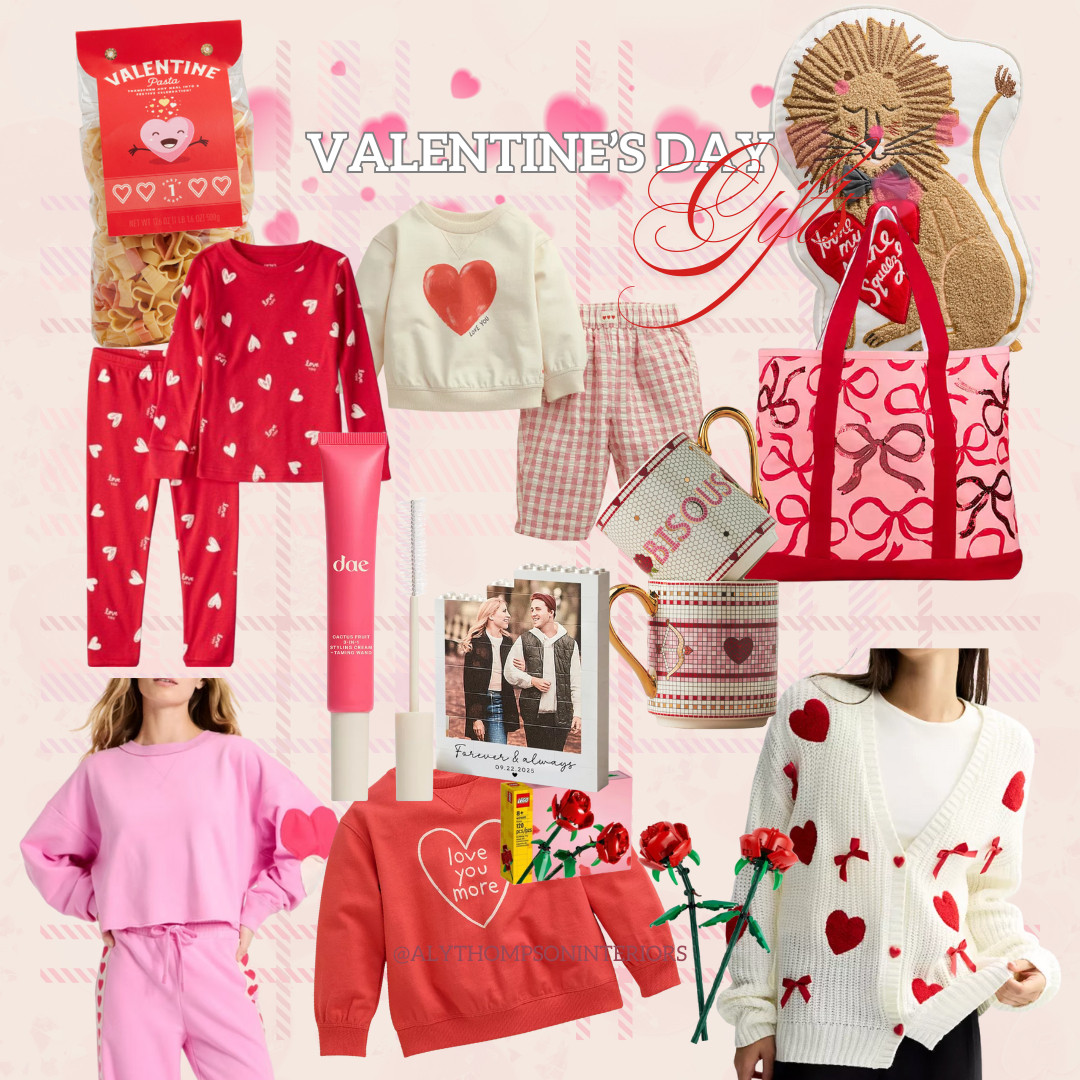 Valentine's Day | Valentine's Day Gifts | Valentine's Day Decor | Gifts for Her | Kids Pajamas | Valentine's Day Legos | Flowers | Pink Crewneck | Heart and Bow Sweater 

 #LTKHoliday #LTKSeasonal #LTKKids