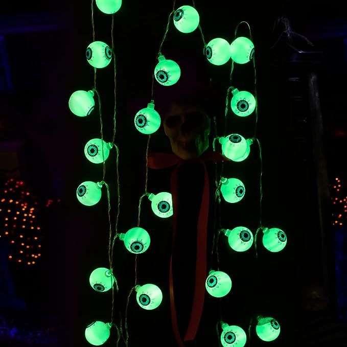 20.4FT 40 LED Halloween Decorations Eyeball String Lights Decor Clearance for Home-Battery Operat... | Amazon (US)