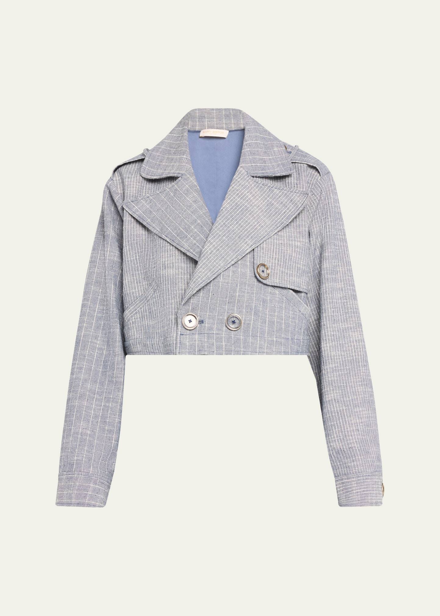 Ramy Brook Annika Striped Cropped Jacket | Bergdorf Goodman