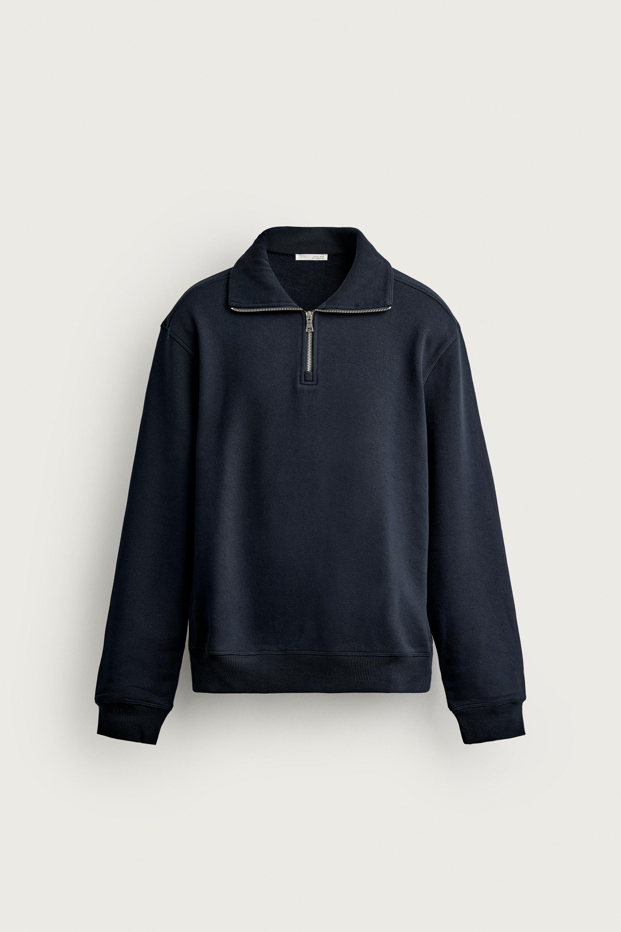 BASIC QUARTER-ZIP SWEATSHIRT | Zara UK
