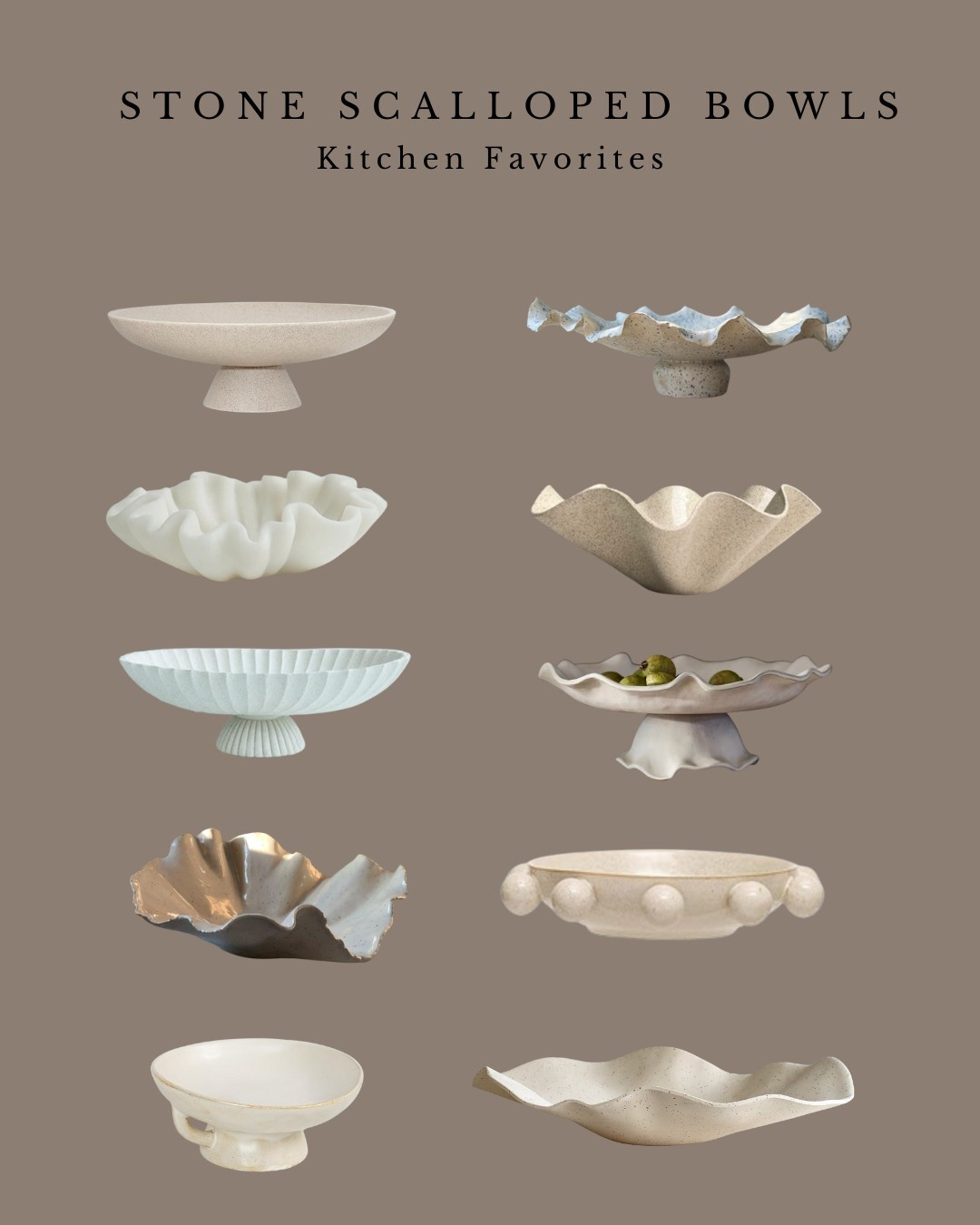 Stone Scalloped Fruit Bowls 🍇🍊🍋 #kitchenfavorites

#LTKHome