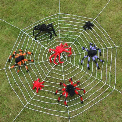 Halloween Spider Web Outdoor - Rope Spider Web Decoration, Fake Spider Webs Halloween Decorations Outdoor | Spider Web Rope, Halloween Party Decoratio | Wayfair North America