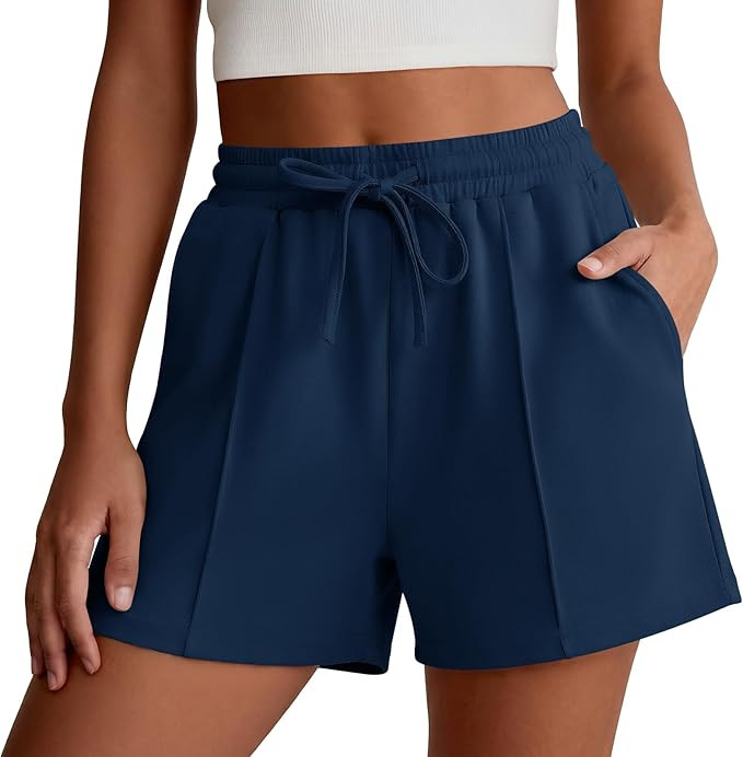 ANRABESS Women’s Elevated Lounge Shorts 2026 Summer Casual High Waist Sweat Shorts for Daily We... | Amazon (US)