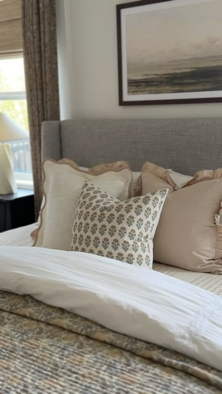 I love how these pillow covers pull out the yellow that exists within our quilt. The perfect balance, and pop of color!  

#LTKHome