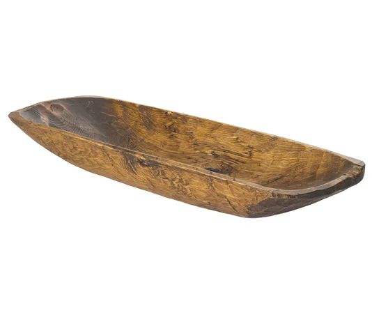 Bellicent Wood Oval Rustic Decorative Bowl | Wayfair Professional