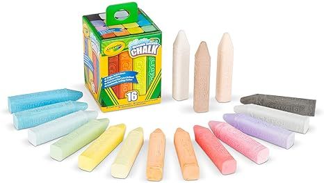 Crayola Washable Sidewalk Chalk, Outdoor Toy, Gift for Kids, 16 Count | Amazon (US)