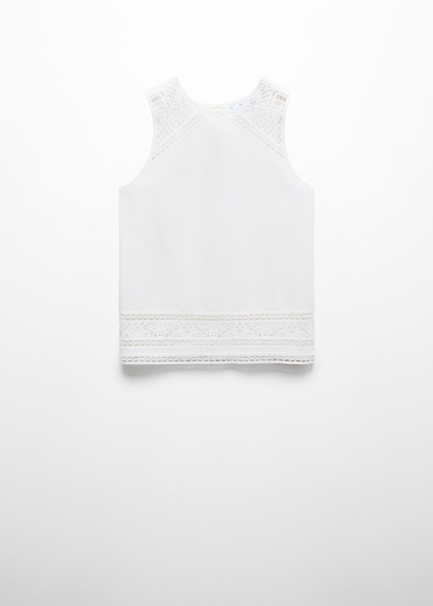 Embroidered cotton top | MANGO (US)