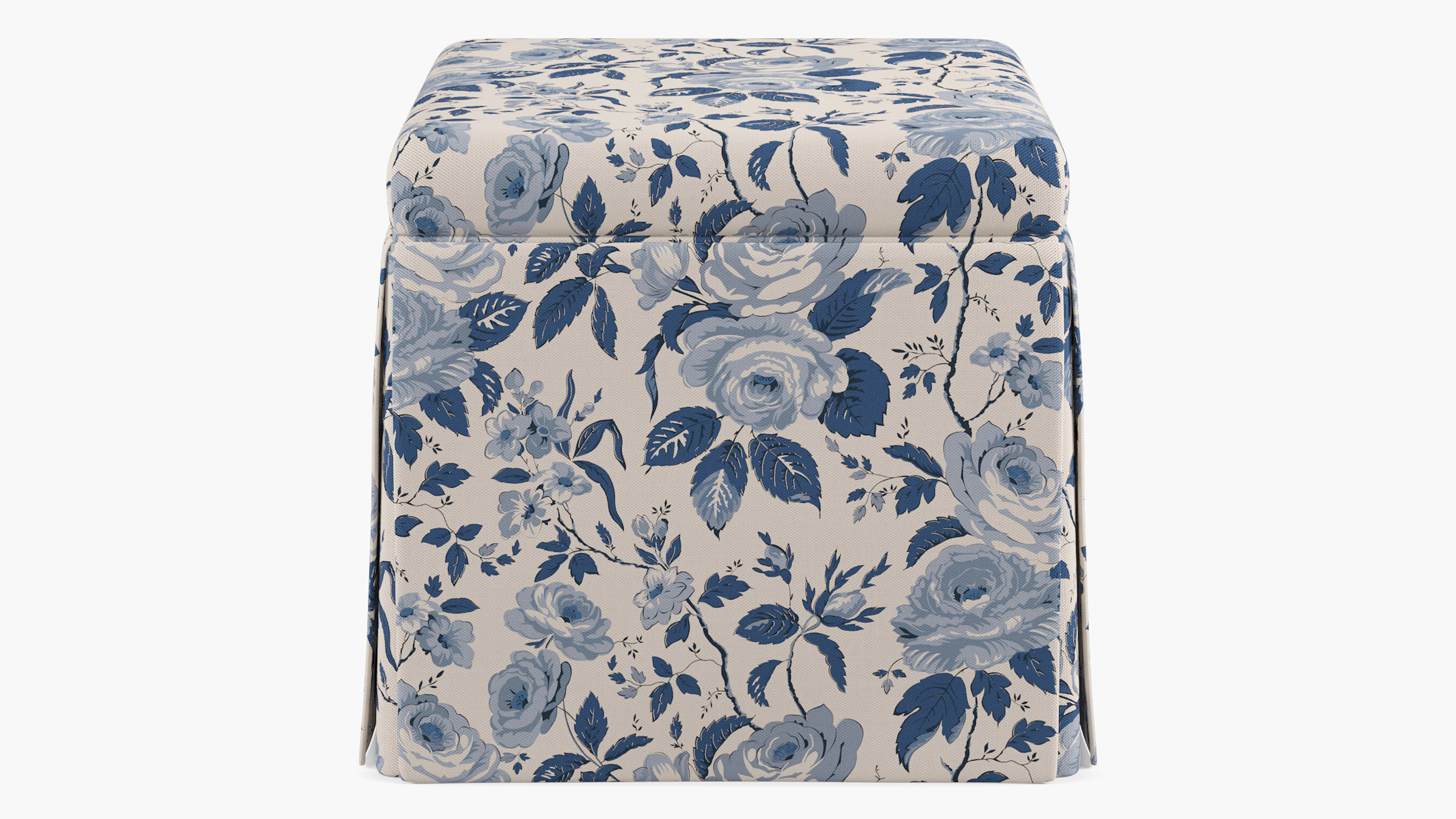 Skirted Storage Ottoman | The Inside