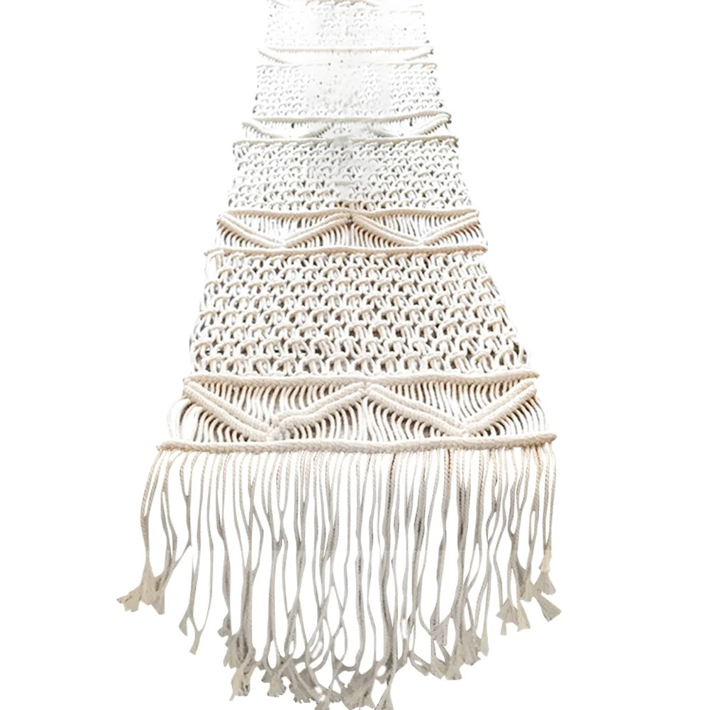 BESPOTT Moroccan Woven Table Runner with Tassels Macrame Table Runner Party Decor | Walmart (US)