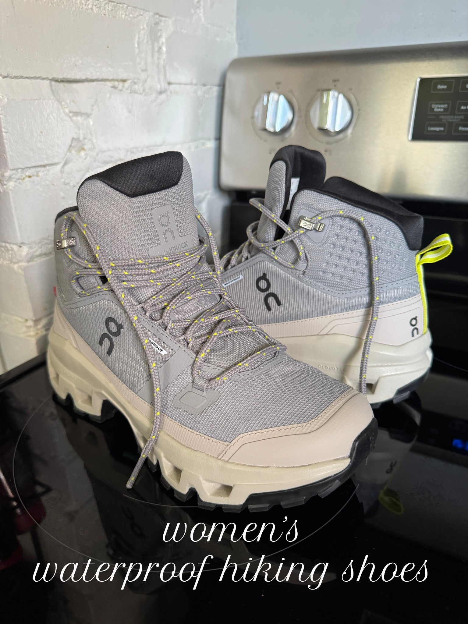 My husband delivered on these bad boys 👏🏻

Women’s shoes 
Women’s hiking shoes
Waterproof shoes 
Waterproof hiking shoes
On shoes
On cloud
Neutral women’s hiking shoes
Hiking boots

#LTKActive #LTKTravel #LTKShoeCrush