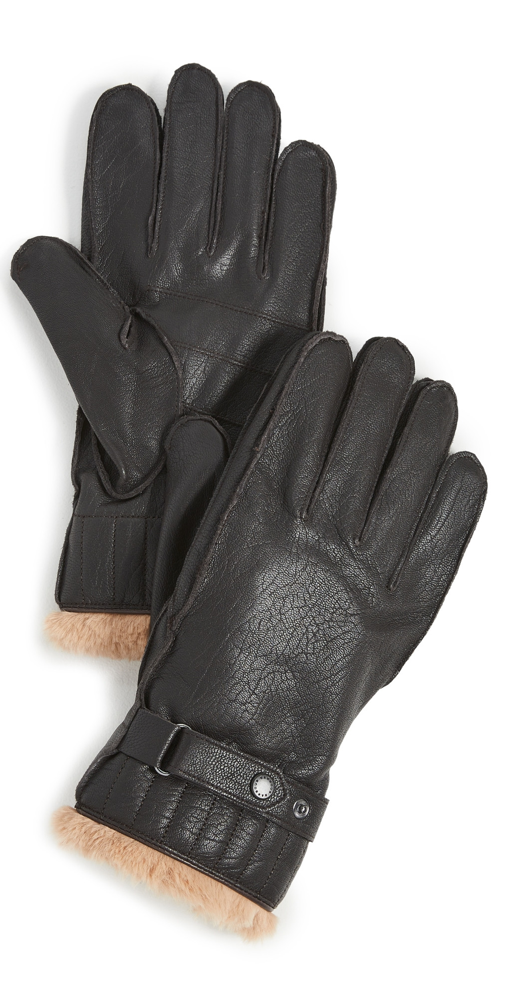 Barbour Leather Utility Gloves Brown S | Shopbop