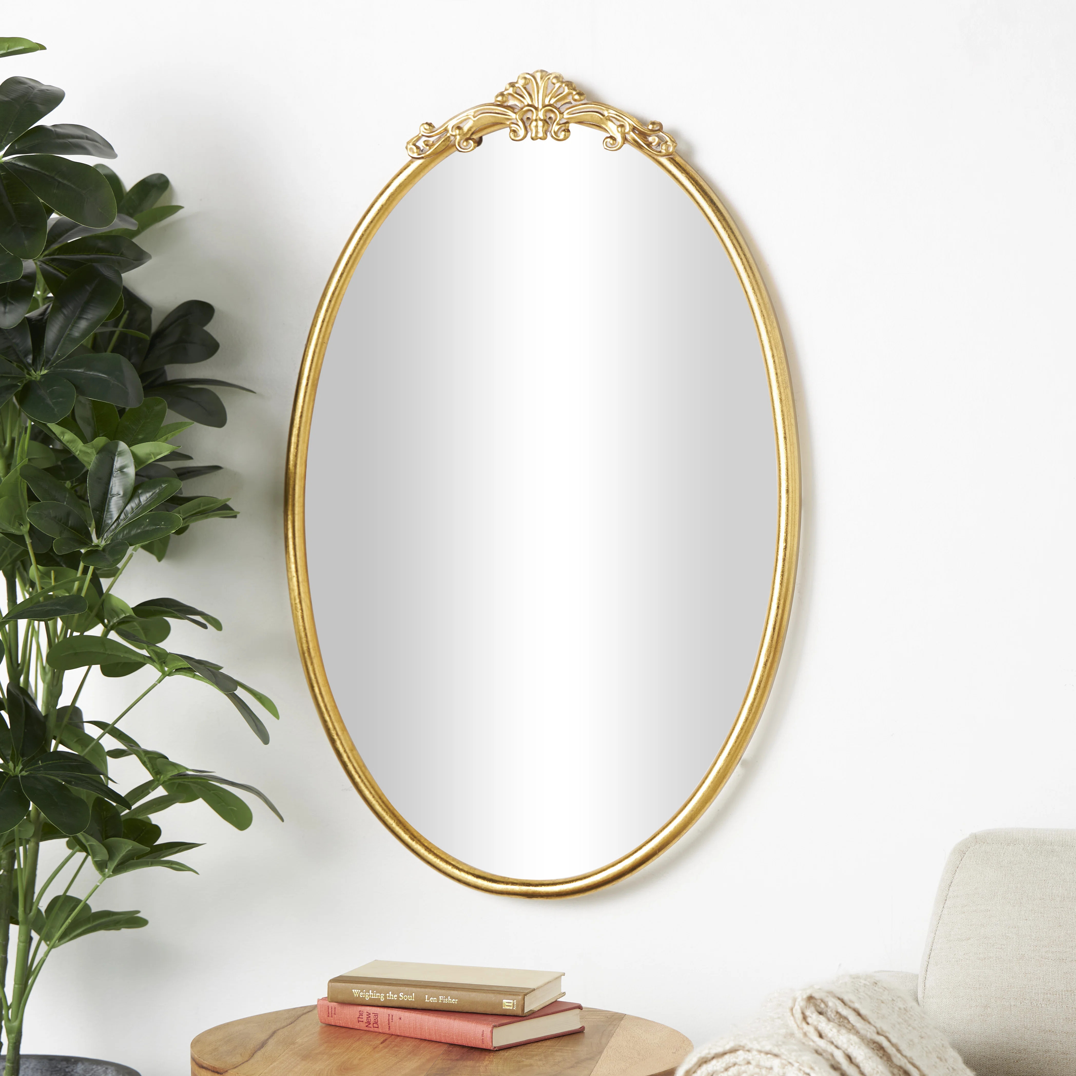 Hessie Ornate Iron Floor Mirror | Wayfair North America