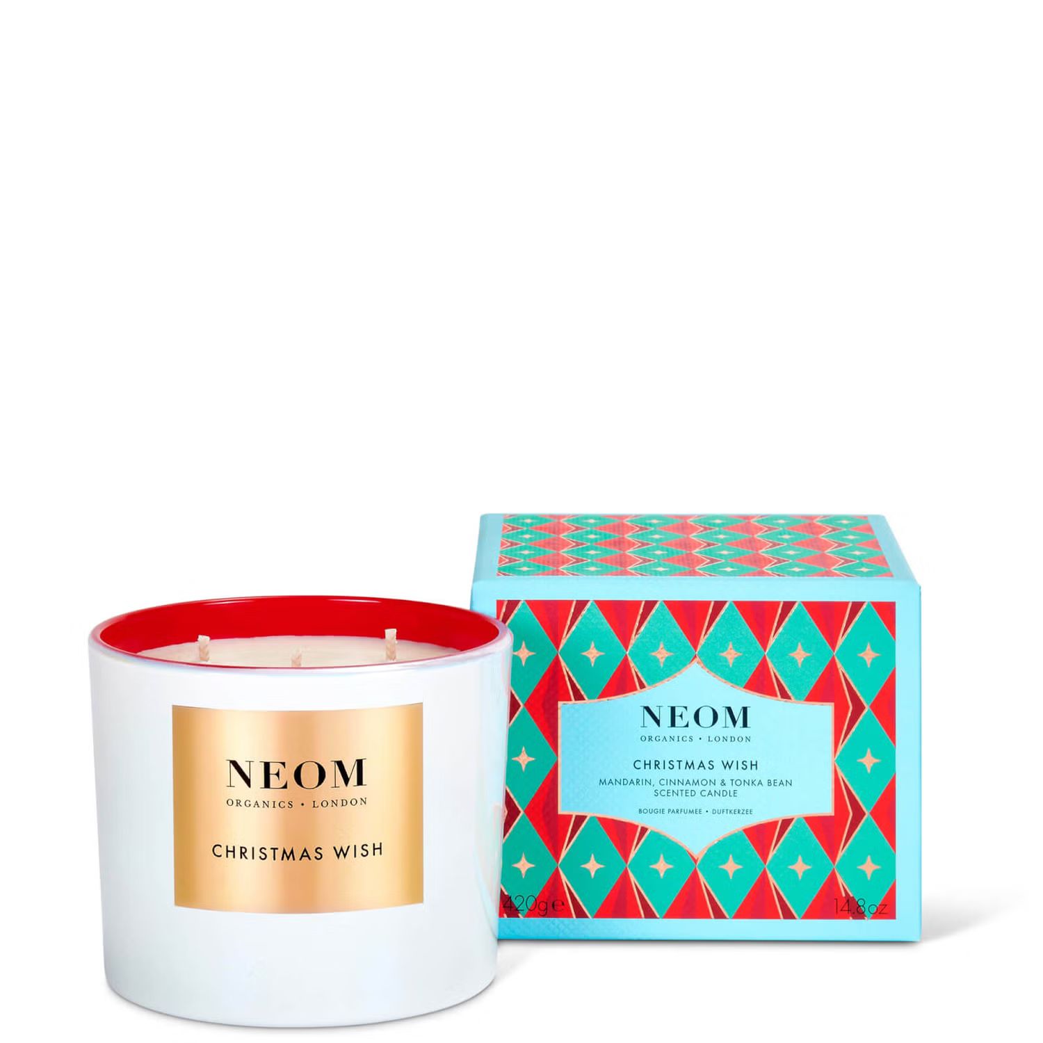 NEOM Christmas Wish 3 Wick Candle 420g | Look Fantastic (ROW)