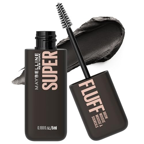 Maybelline Superfluff Volumizing Brow Mousse, All Day Tinted Brow Gel For Soft Full Brows, Black, 1 Count | Amazon (US)