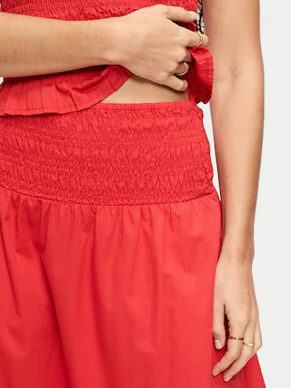 Twill Smocked-Waist Maxi Skirt | Old Navy (US)