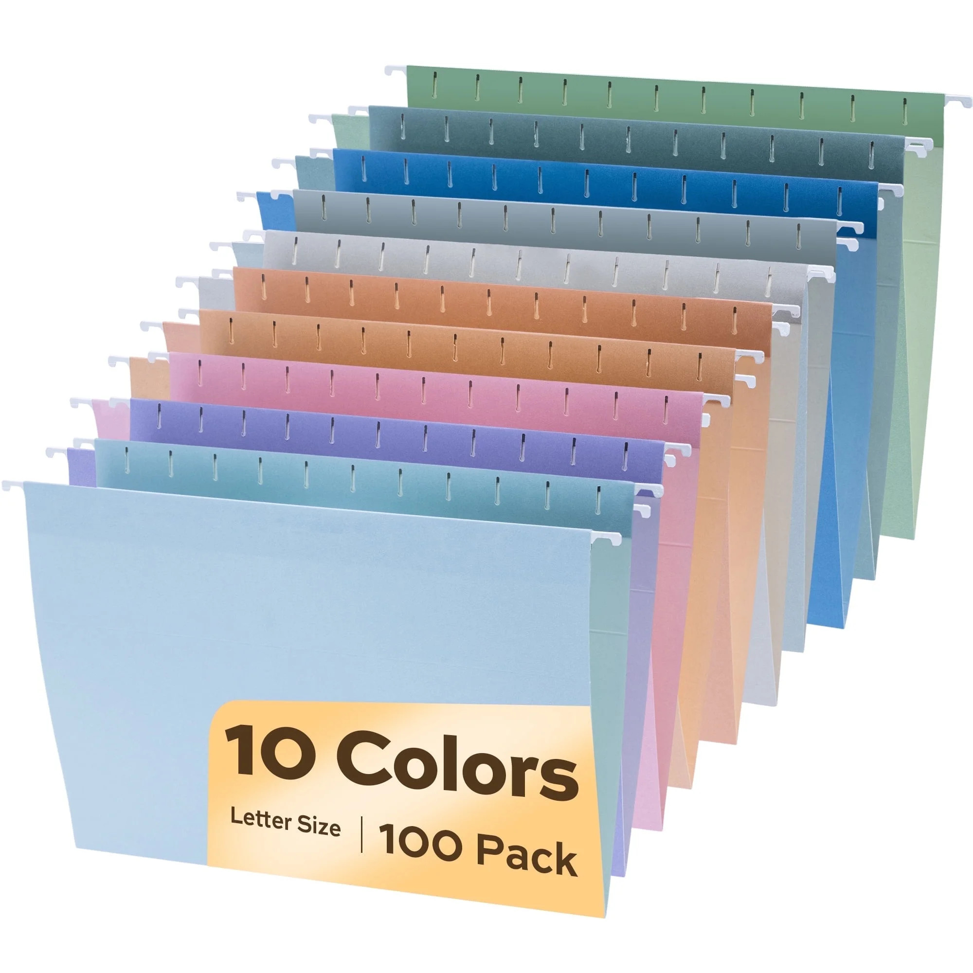 Deli 100 Pack Hanging File Folders, Letter Size, Assorted Colors with 1/5-Cut Adjustable Tab, Sta... | Walmart (US)