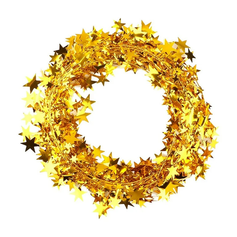 Glittering Colorfol-Star Shaped Tinsel Garland, Multicolour Christmas Decoration for Christmas Tr... | Walmart (US)