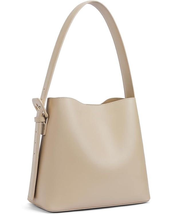 BOSTANTEN Bucket Bag Vegan Leather Shoulder Purses for Women Trendy Adjustable Strap | Amazon (US)