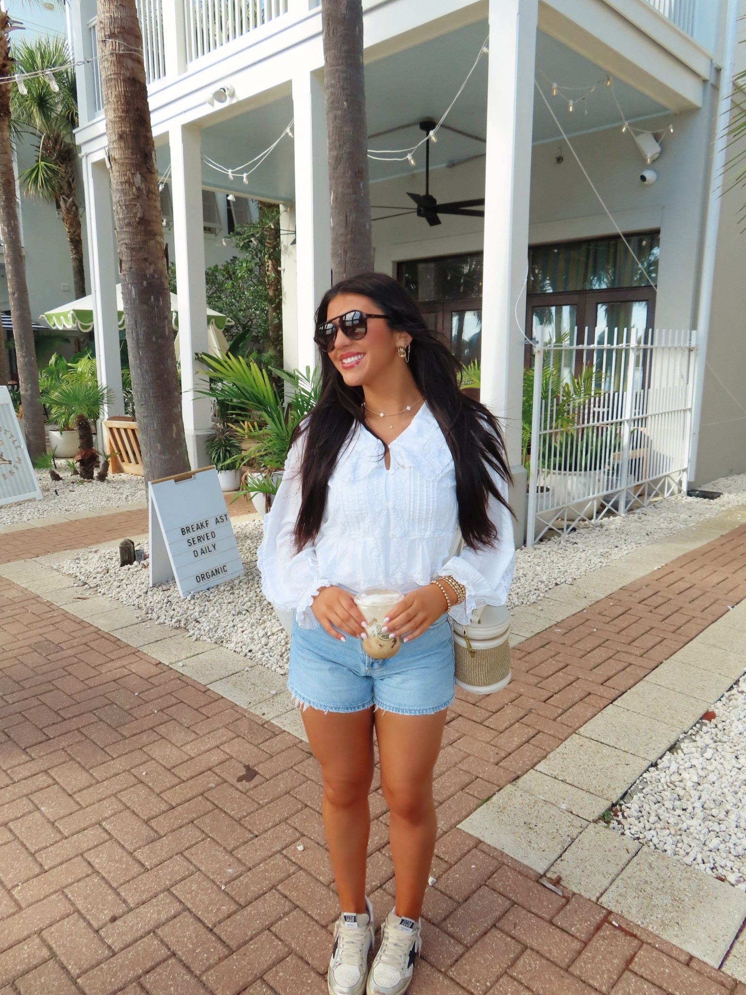 casual spring look 🤍
wearing the xs top + purse is house of harlow! 

#LTKdayinmylife #LTKSeasonal #LTKootd