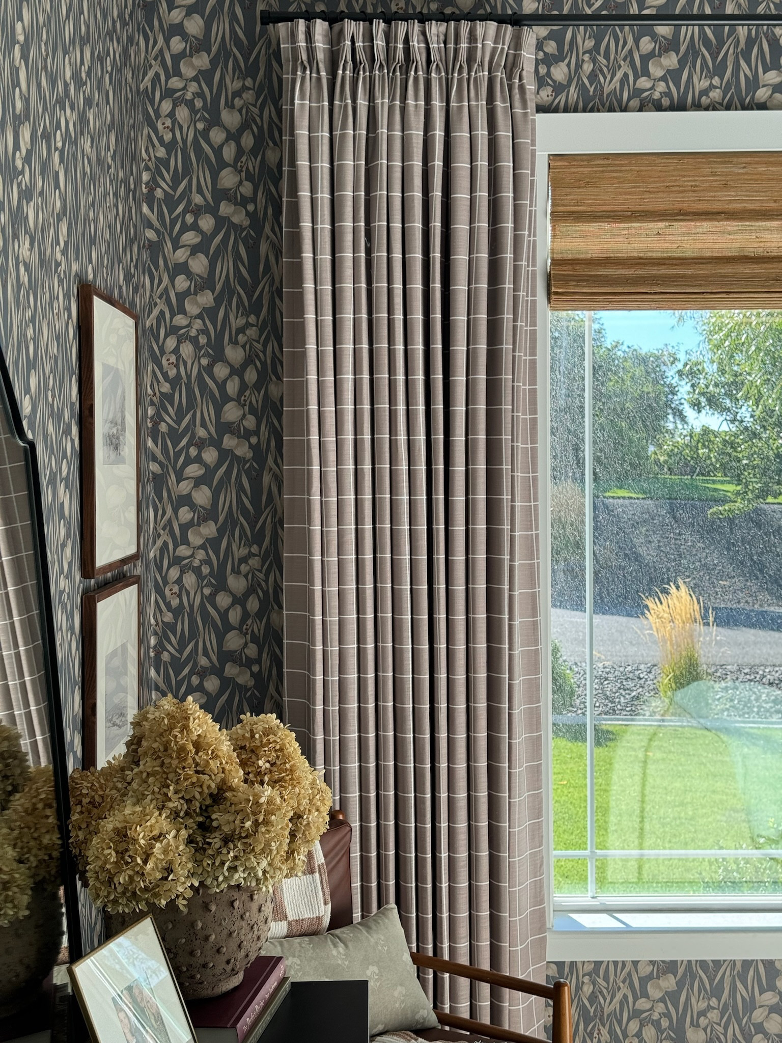 Our new bamboo shades and curtains turned out beautiful! You guys know how much I love pattern play, and seriously how good do these Two Pages curtains look with our wallpaper! I’m obsessed! 

#LTKStyleTip #LTKHome