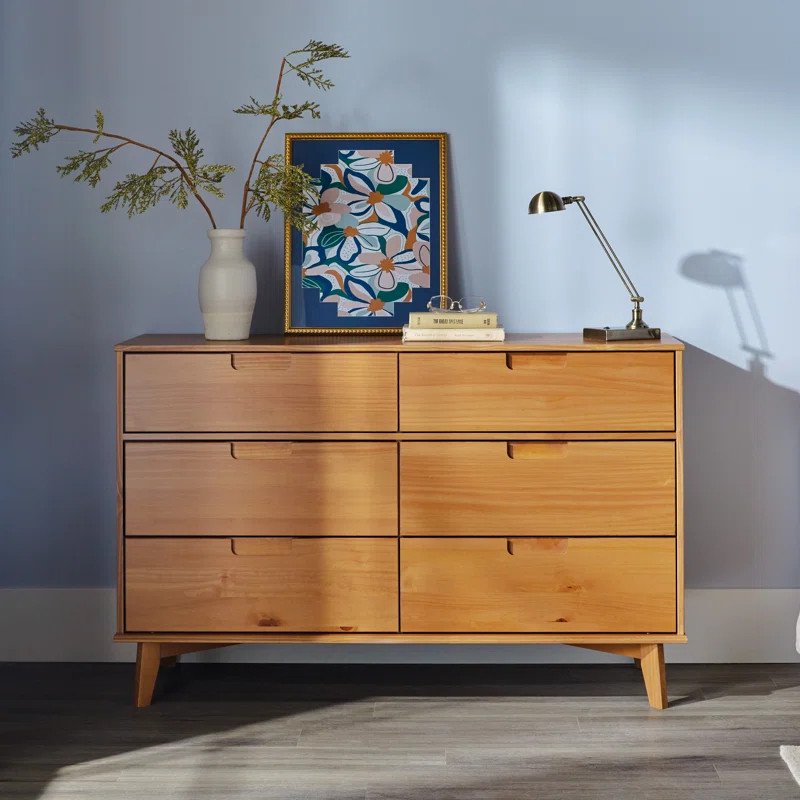 Yarber 6 Drawer Solid Wood Double Dresser | Wayfair North America