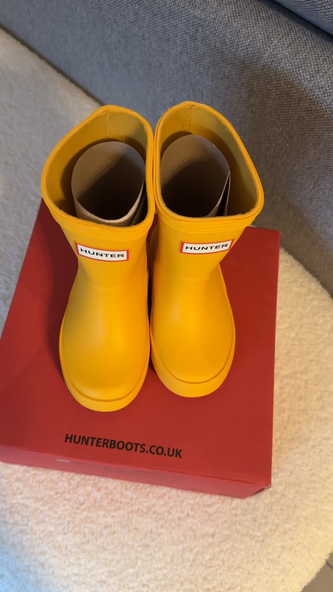 Hunter Kids First Classic Rain Boots
Yellow Waterproof Rubber Wellies . 

#LTKKids #LTKBaby #LTKSaleAlert