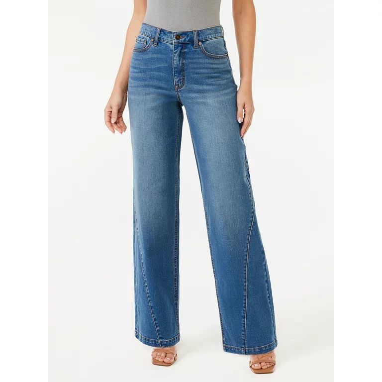 Sofia Jeans Women's Diana Palazzo Super High Rise Jeans with Gusset | Walmart (US)