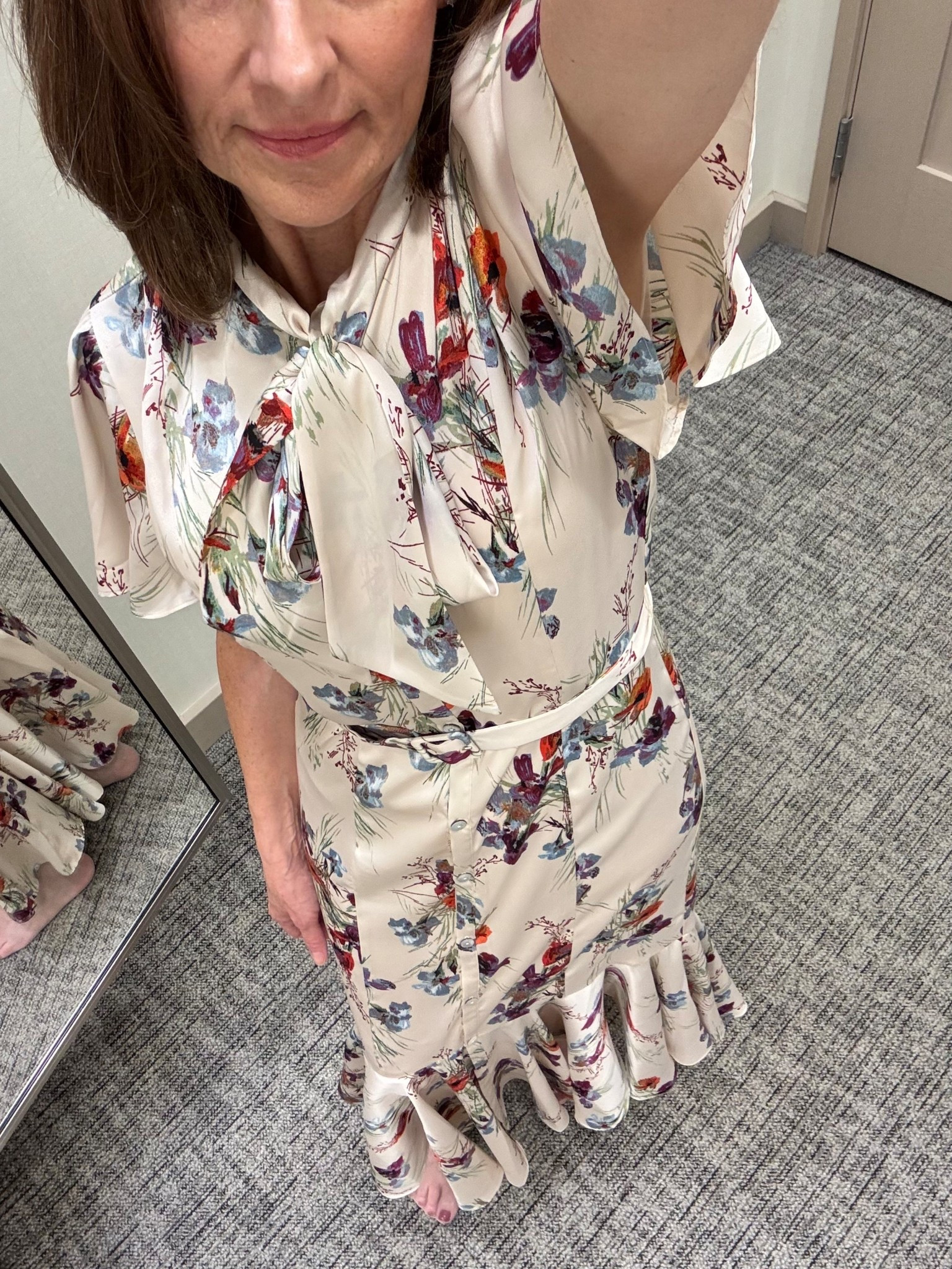 Easter dress, wedding guest, Sunday best, flowy floral pattern with ruffle hem  

#LTKSeasonal #LTKootd #LTKWedding