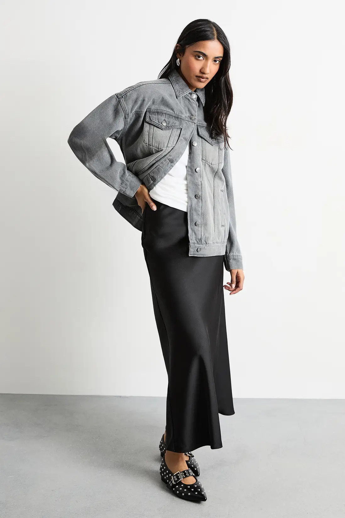 Satin Bias Cut Maxi Skirt | Nasty Gal US