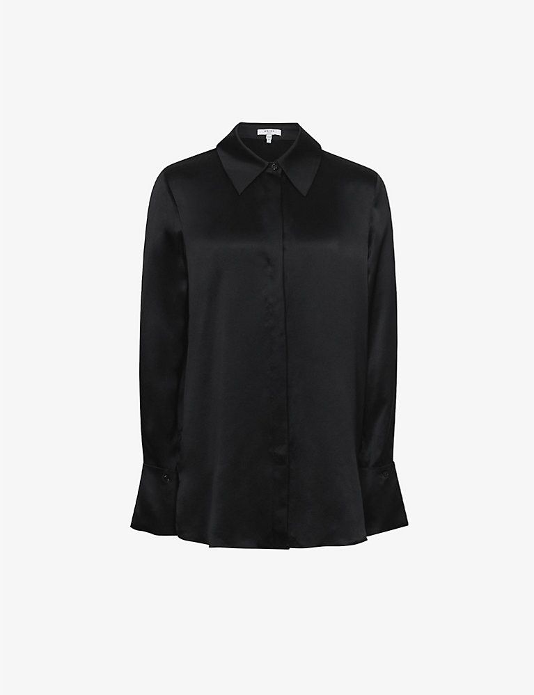 Hailey point-collar silk shirt | Selfridges