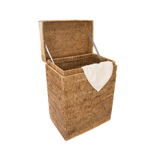 Sconset Hamper with Lid - Natural | Cailini Coastal