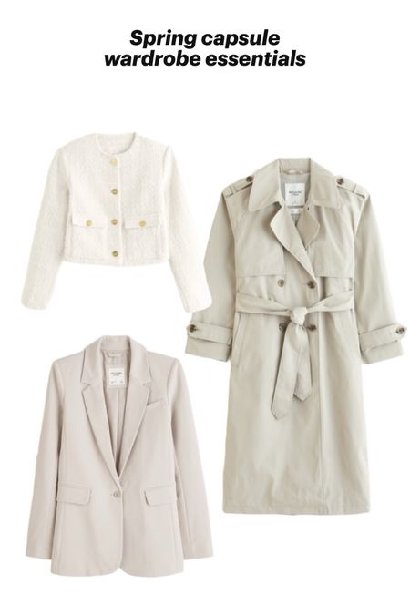 Spring capsule wardrobe essentials from the Toria Curbelo Spring Capsule Wardrobe Guide - FREE Download available on IG @toriacurbelo

Spring outfit, spring outfits, boucle jacket, preppy cardigan, blazer, suit jacket, trench coat, spring jackets

#LTKworkwear #LTKSpringSale #LTKSeasonal