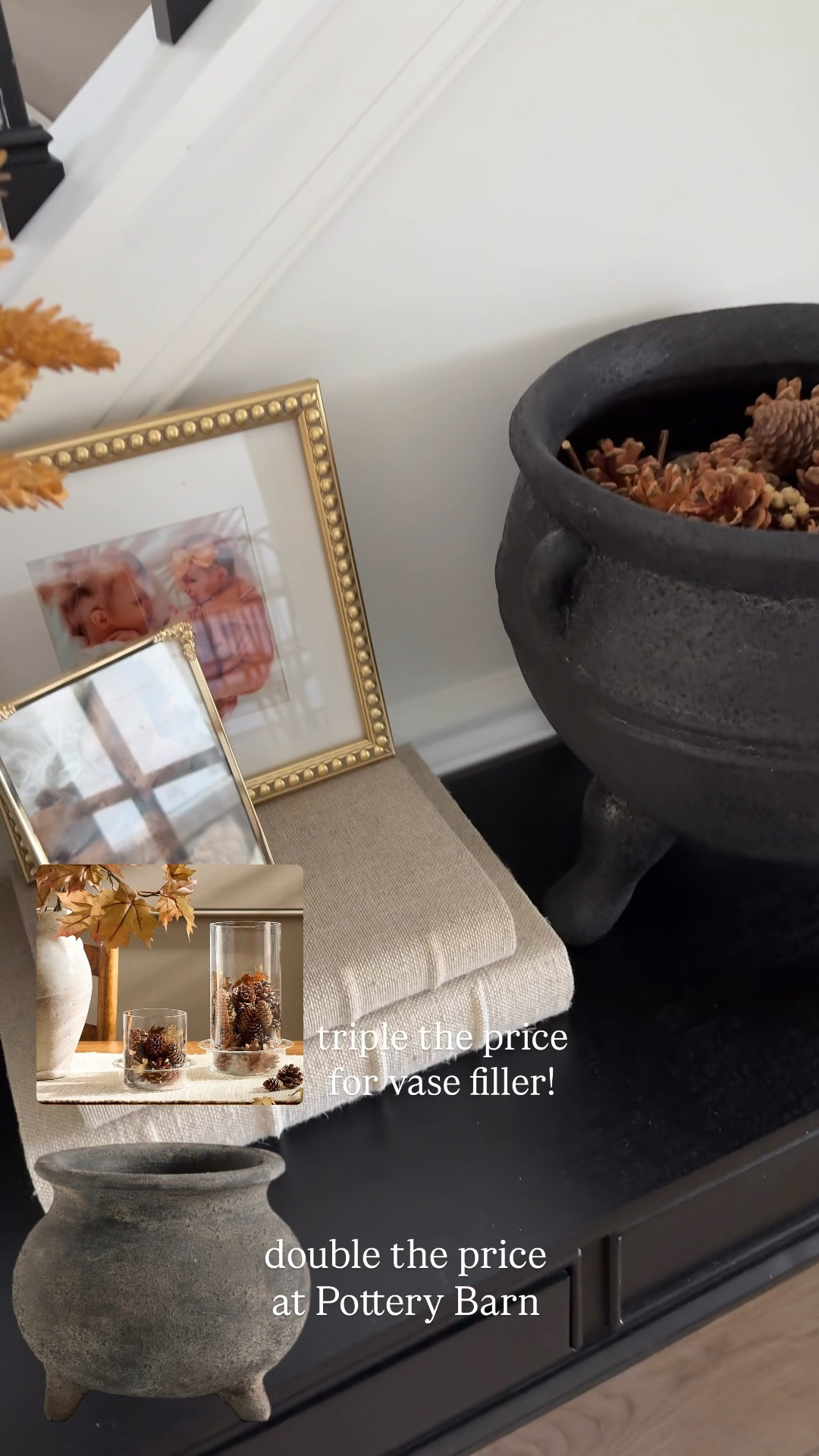 Vase filler and cauldron that is identical to Pottery Barn and a fraction of the price!

#LTKHome #LTKU #LTKSeasonal