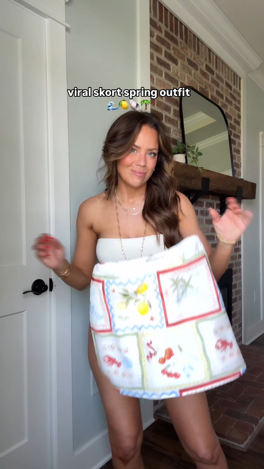 Viral skort spring outfit! In XS bottom & S top.

#LTKStyleTip #LTKPetite #LTKFindsUnder50