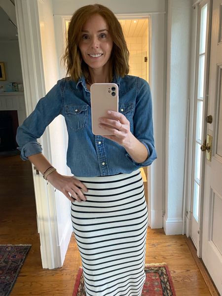 Casual skirt with stripes from @h&m

#preppy #spring #maxiskirt #90s

#LTKFindsUnder50