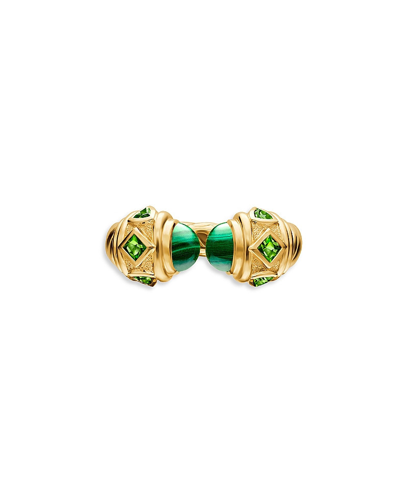 David Yurman Renaissance Ring in 18K Yellow Gold with Malachite & Tsavorites | Bloomingdale's (US)