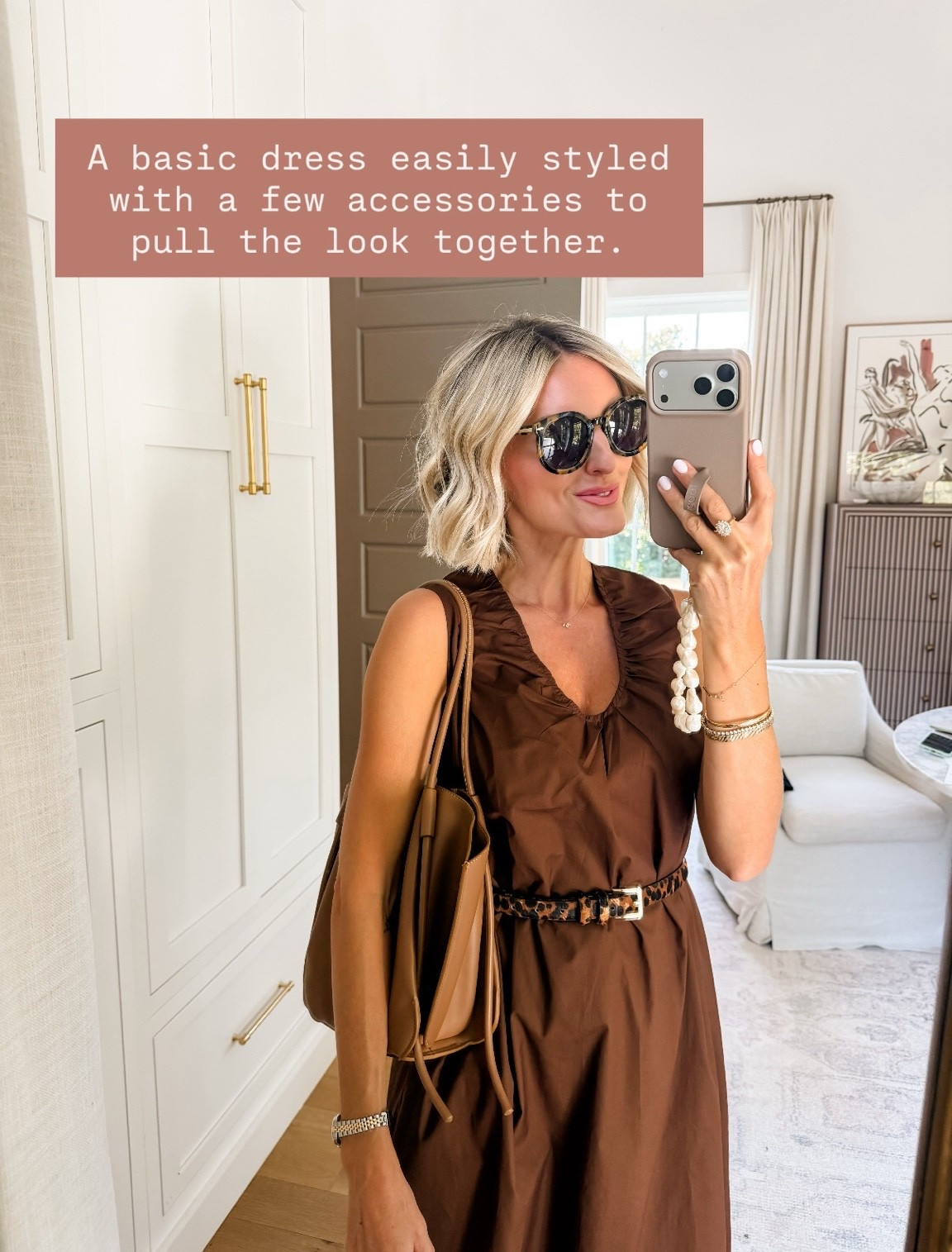 This brown dress from Amazon is such a good find! You can easily elevate it with simple accessories!

Loverly Grey, brown dress, midi dress, Amazon, fall outfit inspo, fall accessories

#LTKSeasonal