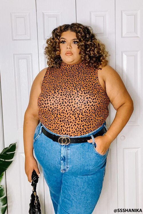 Plus Size Cheetah Print Bodysuit | Forever 21 (US)