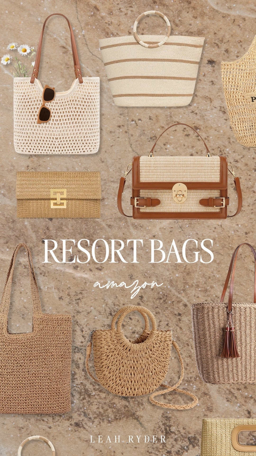 These Amazon resort bags feature woven straw totes, crossbody bags, structured top-handle purses, and beach-ready carryalls. Ideal for vacation outfits, beach trips, poolside styling, and summer travel accessories. Neutral tones and textured materials complement dresses, sandals, and swimwear. Affordable Amazon straw bags and resort handbags for warm-weather looks.

#LTKTravel #LTKmomlife