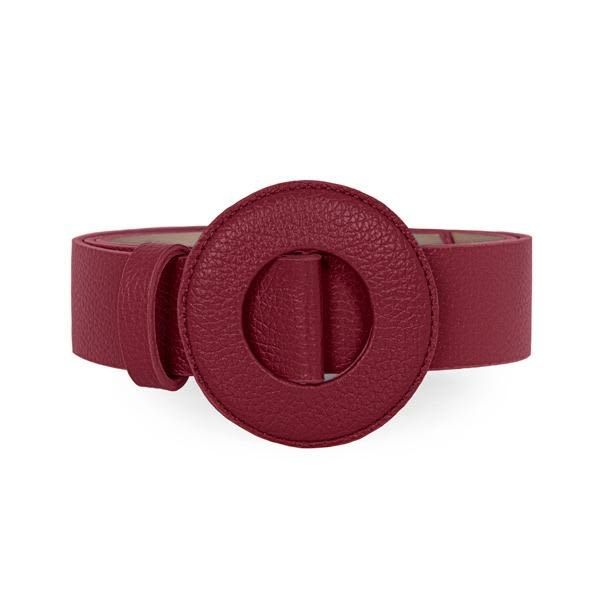 Mini Oval Buckle Belt - Wine (M) | Wolf and Badger (Global excl. US)