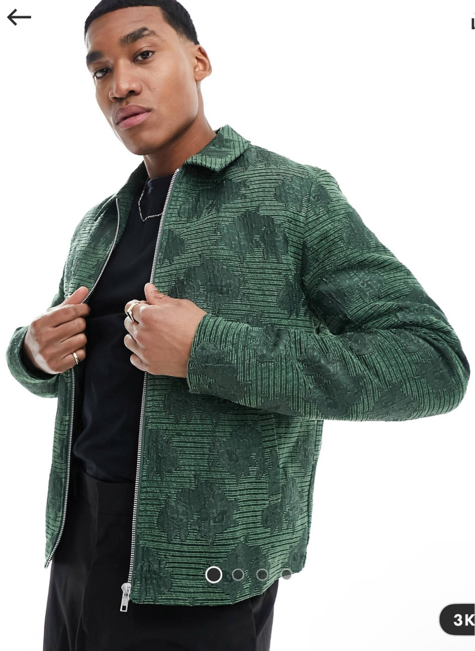 ASOS DESIGN floral embroidered harrington jacket in green


#LTKmens #LTKpartywear #LTKsale