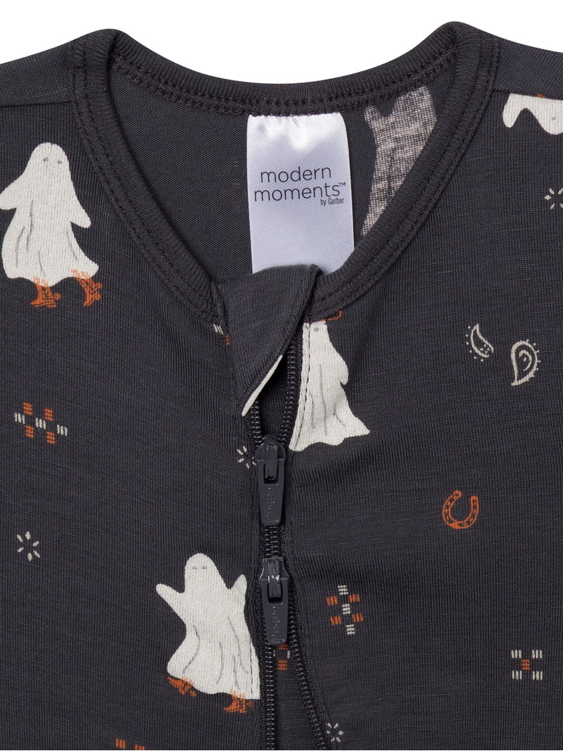 Modern Moments by Gerber Neutral Two-Way Zip Halloween Viscose Sleep \u00b4N Play Footed Pajama ,... | Walmart (US)