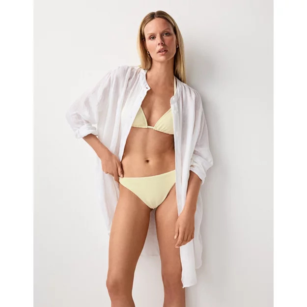 Textured High Leg Bikini Bottoms | The White Company UK & ROW