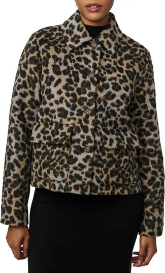 Leopard Print Crop Jacket | Nordstrom