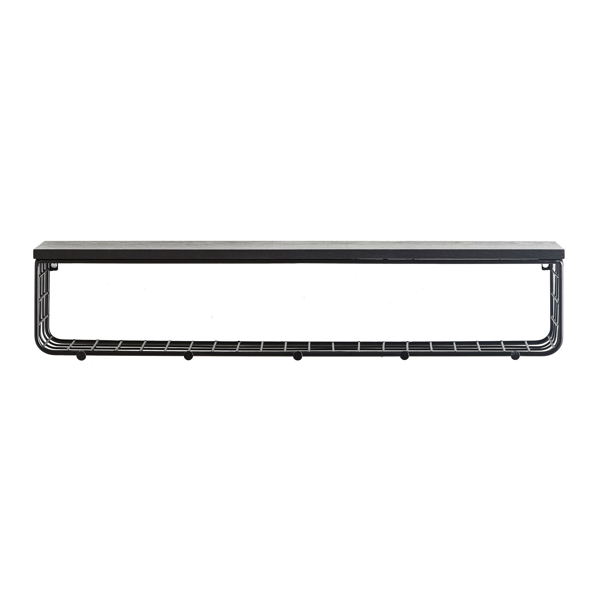 Metal Grid Shelf with Hooks (36") | Pottery Barn Teen