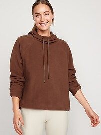 Microfleece Funnel-Neck Pullover Hoodie for Women | Old Navy (US)