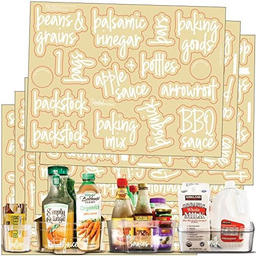 Talented Kitchen 158 White Script Supplementary Pantry & Fridge Labels – White Pantry Label Sti... | Amazon (US)